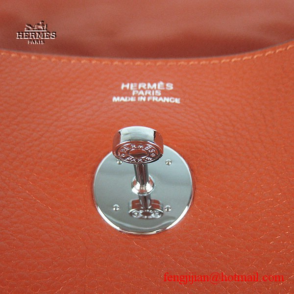 Hermes Women Shoulder Bag Orange 6208